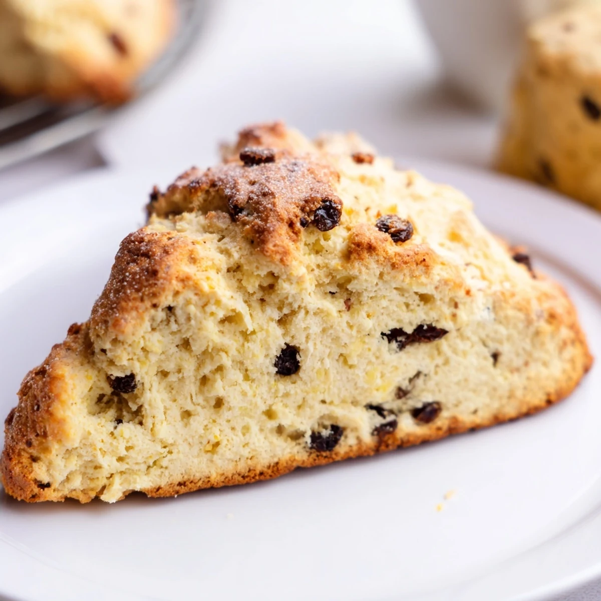 Golden-brown Irish Soda Bread Scones cooling on a wire rack, perfect with butter and tea for an afternoon treat.
