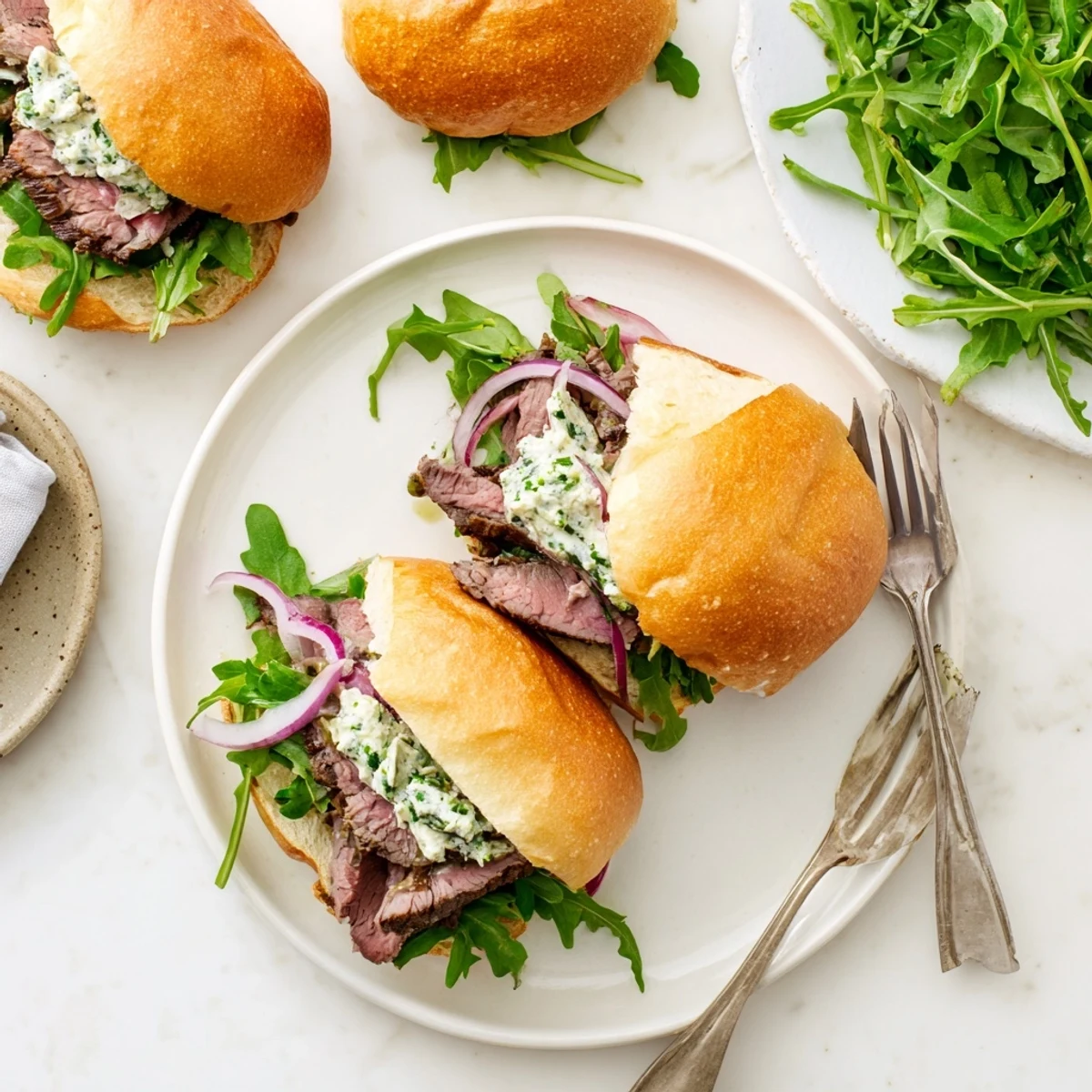 Juicy steak slices topped with homemade zesty cowboy butter nestled in soft slider buns ready for game day.