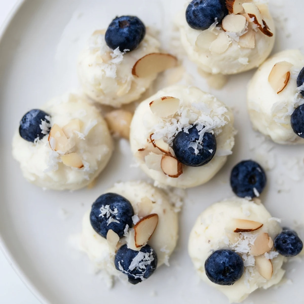 Homemade blueberry Greek yogurt bites frozen into bite-sized portions perfect for nutritious on-the-go breakfast or energizing snacks