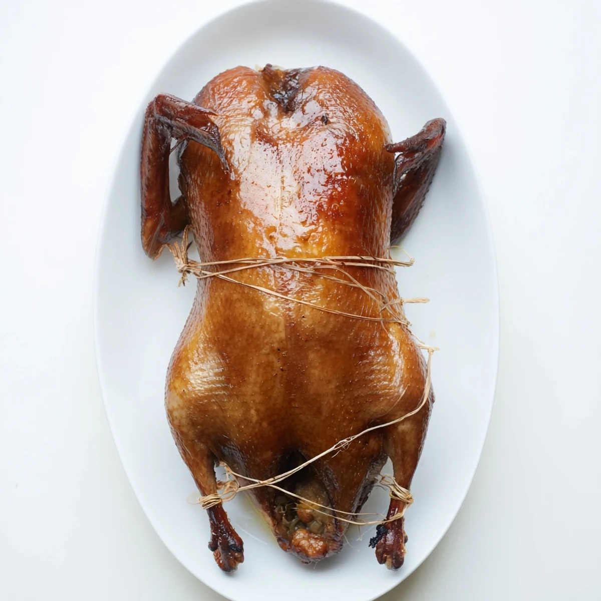 Five spice roasted duck with crispy golden skin and aromatic Chinese spices