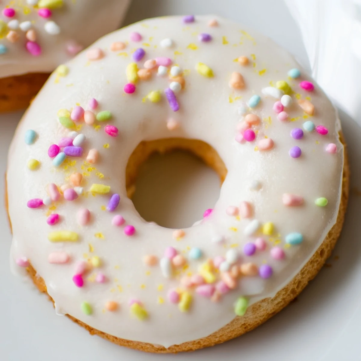 Traditional Italian Easter cookies featuring smooth vanilla icing and festive nonpareils for holiday celebrations