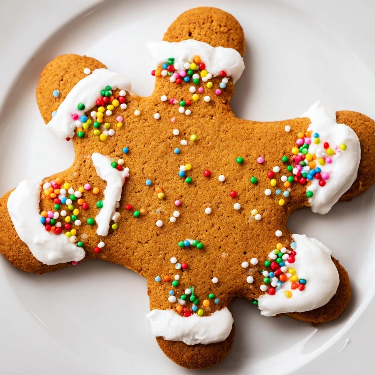 Freshly baked classic cut out gingerbread cookies shaped like stars and hearts ready for holiday decorating with royal icing