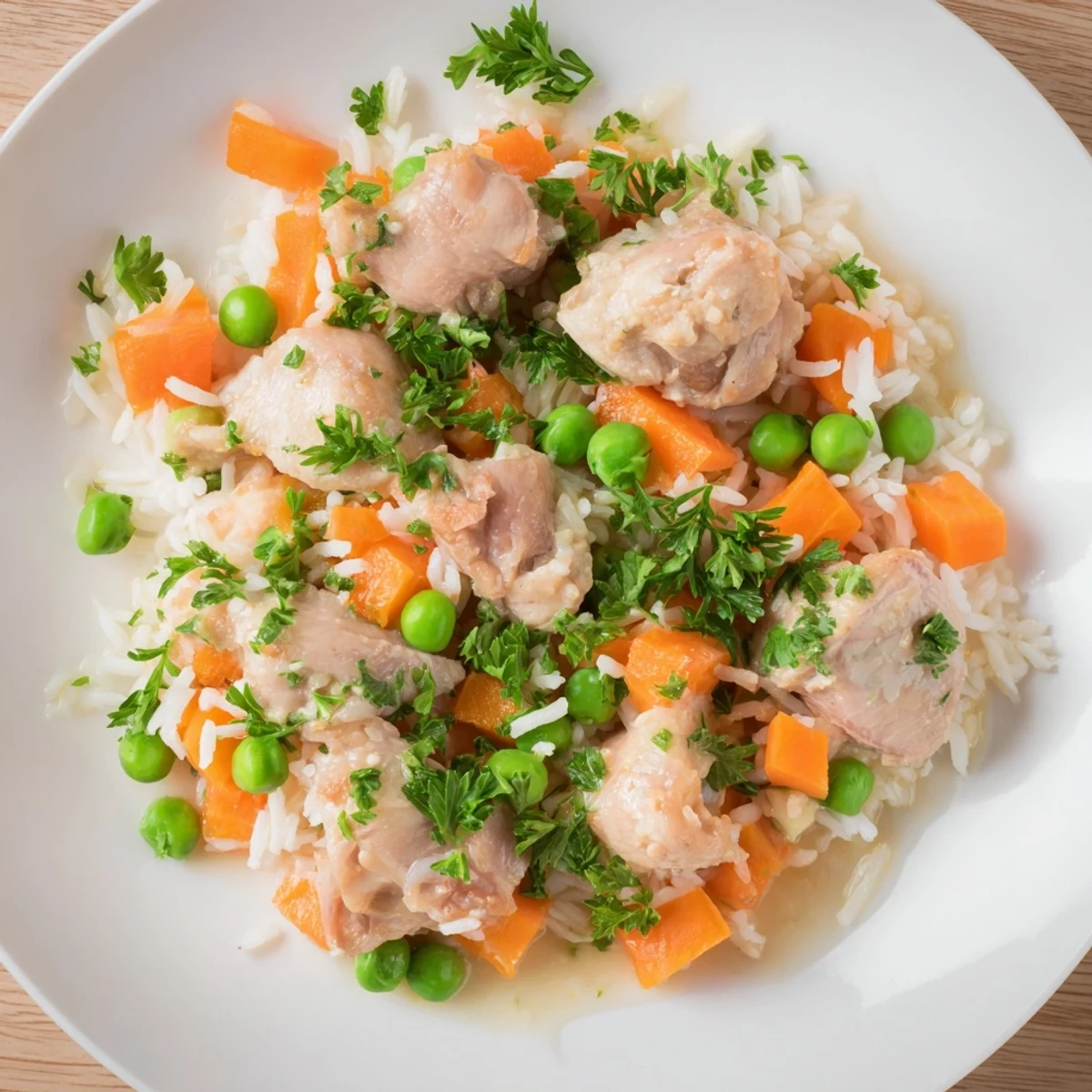 Comforting one-pot meal featuring seasoned chicken and rice ready for easy weeknight family dining