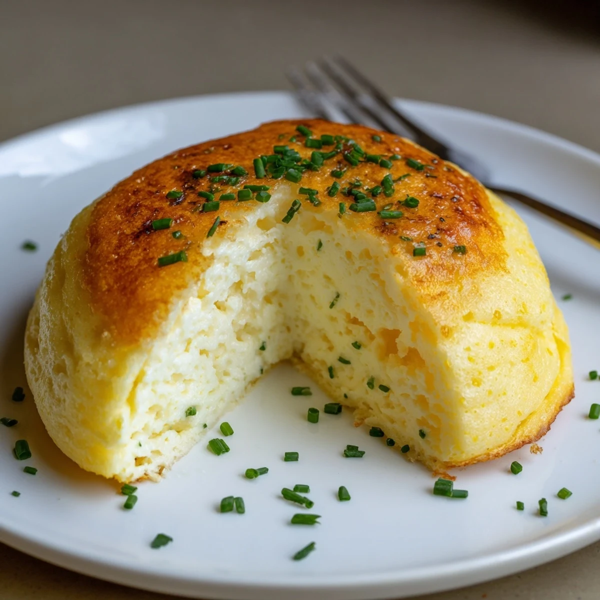 Sliced No Flour Cottage Cheese Cloud Bread used as low-carb sandwich base.