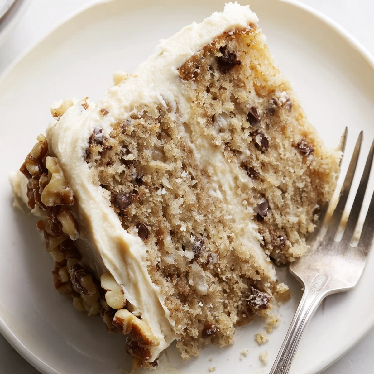 Moist banana cake fresh from the oven with a crumbly golden top