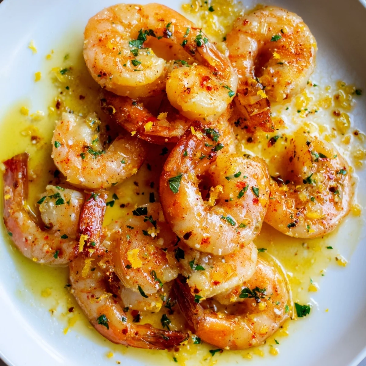 Plump buttered shrimp sizzling in a rich skillet with melted butter and paprika