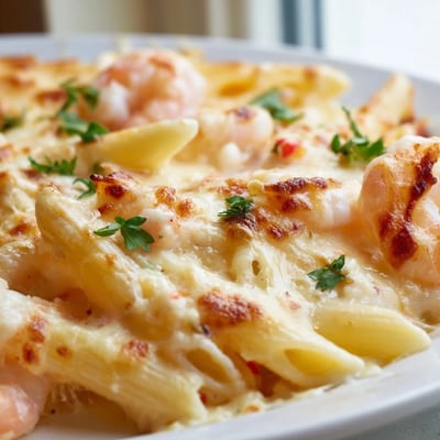 Shrimp Scampi Pasta Bake