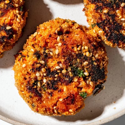 Harissa Sesame Salmon Patties