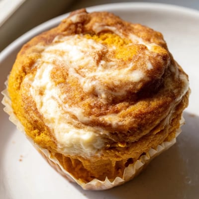 Chai Pumpkin Cheesecake Muffins